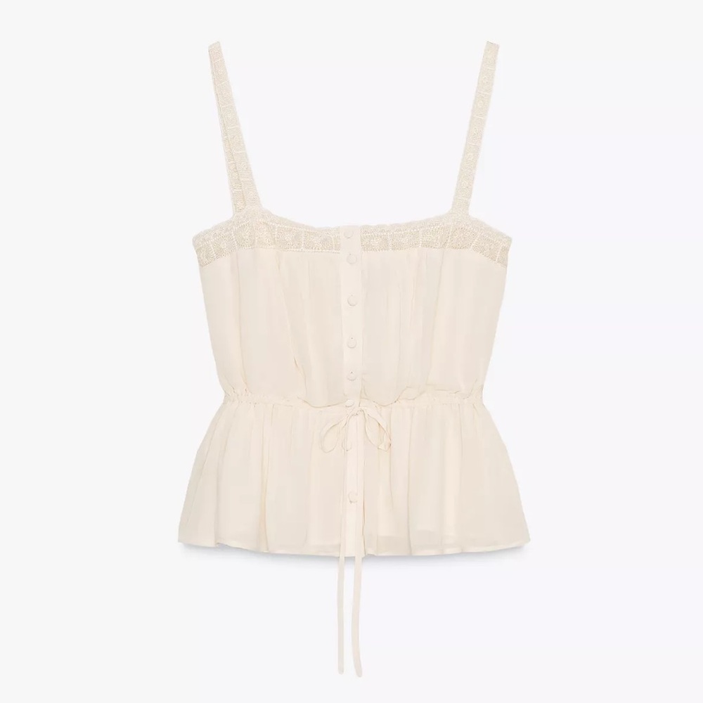 Zara Georgette Lace Top